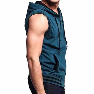 Sweat-shirts à manches courtes pour hommes de haute qualité avec grande poche, couleur unie décontractée, impression de logo personnalisé, taille plus, sweat-shirts simples - Product Image 6