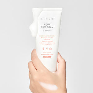 S.NATURE AQUA RICE FOAM CLEANSER 80mL Nettoyant moussant hydratant pour le visage, soin coréen pour la peau, extrait de riz, nettoyant à la poudre de riz - Product Image 6
