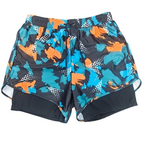 Pantalones Cortos Deportivos de Doble Capa para Hombre, de Alta Calidad, hasta la Rodilla, con Cierre de Cordón, Ecológicos, de Secado Rápido y Transpirables, 2 en 1 - Product Image 2