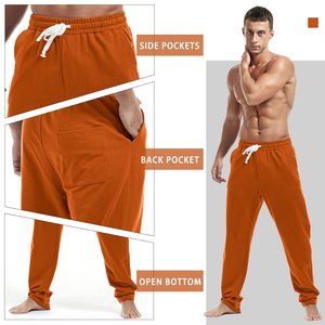 Pantalon homme mi-long coupe droite décontractée, couleur unie, très extensible, style décontracté quotidien, coupe ample et large pour l'automne - Product Image 3