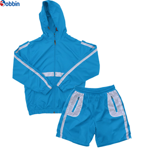 Conjunto Deportivo Personalizado con Chaqueta Cortavientos para Hombre, Conjunto Corto con Bloques de Color, Tejido Informal de Poliéster y Algodón Transpirable para Verano - Product Image 5