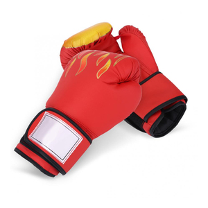Guantes de Boxeo MMA Sanda de 2 Colores, Profesionales, Transpirables, de Cuero, con Correa de Muñeca Ajustable y Cierre de Gancho y Bucle, para Niños - Product Image 2