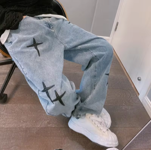 Jeans cargo amples et décontractés pour hommes, nouvelle collection 2026, style streetwear coréen, coupe droite, en denim de haute qualité - Product Image 2