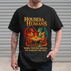 T-shirt Houses and Humans - T-shirt Dungeons Gaming - T-shirt graphique Dungeon pour hommes - Chemises de Noël pour les joueurs - Product Image 5