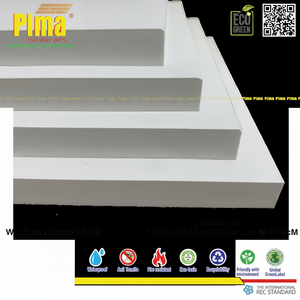 Eco-friendly 10mm Thick White WPC PVC Foam Board <b>Sheet</b> 0.6 G/cm3 Density <b>Wall</b> <b>Cladding</b> Panels for Furniture - Product Image 1