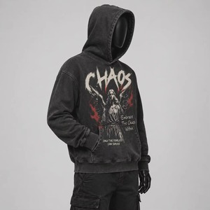 Sweat à capuche oversize respirant en polaire avec passepoil, dernier design, pour hommes, vêtements de sport personnalisés OEM pour hommes - Product Image 2