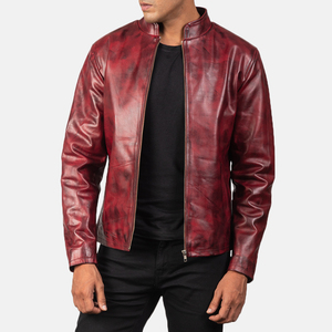 Customized Coated Pu <b>Leather</b> <b>Jacket</b> with Stand Collar and Front Logo Breathable Made in Pakistan for <b>Men</b> - Product Image 3