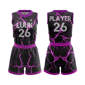 ชุดยูนิฟอร์มบาสเก็ตบอลสำหรับผู้หญิง พิมพ์ลายแบบรีดร้อน ระบายอากาศได้ดี ซับเหงื่อ คุณภาพสูง ผลิตจากโพลีเอสเตอร์ 100% - Product Image 4