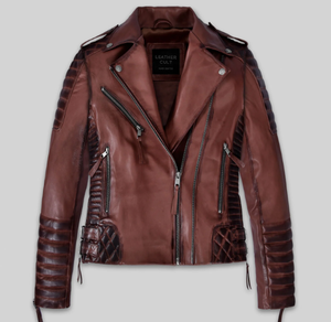 Chaqueta de Cuero para Mujer, Nueva Moda, Resistente al Viento, Chaqueta de Cuero para Hombre y Mujer, Estilos Personalizados, Chaqueta de Cuero Charlotte Burnt Multiple 2006 - Product Image 2