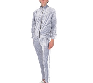 ชุดวอร์มผ้ากำมะหยี่สำหรับผู้ชายชุดวอร์มคอตรงตามสั่ง - Product Image 1