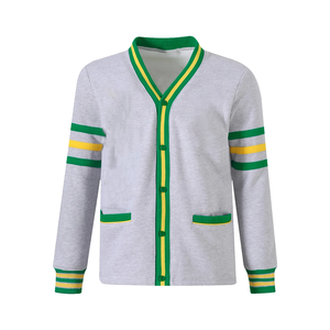 Custom Logo Embroidered Women Varsity <b>Cardigan</b> <b>Sweater</b> Wool Knit Letterman College Streetwear Fashion Button-Up <b>Cardigans</b> ODM - Product Image 1