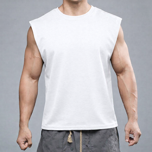 Débardeur Homme Personnalisé Uni Teint à la Cire Style Vintage Lavé Coupe Ample - Product Image 4