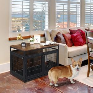 Gabbia per Cani Super Resistente da 37,4 Pollici con Tre Porte e Tre Serrature, Anti-Morso, per Cani Piccoli/Medi, Cucce e Mobili per Animali Domestici - Product Image 6