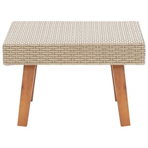 Tavolino da caffè da esterno medio-leggero in rattan PE beige - Product Image 3