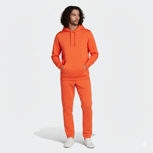 ชุดเซ็ตสองชิ้นสไตล์สตรีทแบบสั่งทำพิเศษ คุณภาพสูง พร้อมงานปักและสกรีนลายแบบสั่งทำ เสื้อฮู้ดซิปแบบ unisex กางเกงขาสั้น - Product Image 3