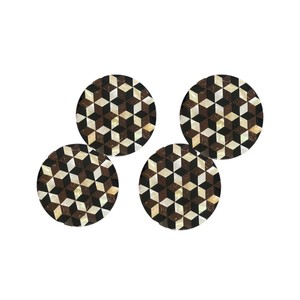 Elegant Shell Inlay <b>Drink</b> <b>Coasters</b> for Home Decor - Product Image 2