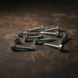 B2B Bulk Supply Inch System Hex Washer Head <b>Screws</b>-High Quality <b>Galvanized</b> Carbon Steel Class 4.8 & 6.8 Coarse Thread Fasteners - Product Image 2