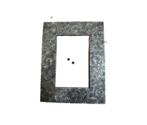 trending Design Rectangle Metal Photo <b>Frame</b> Gold Finish Embossed Texture Horizontal Design - Product Image 4