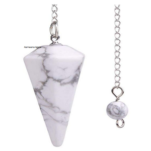 Venta al por mayor de péndulos de piedras preciosas de mezcla natural para la curación de Reiki, radiestesia y equilibrio de Chakra, Péndulo de cristal semiprecioso hecho a mano - Product Image 5