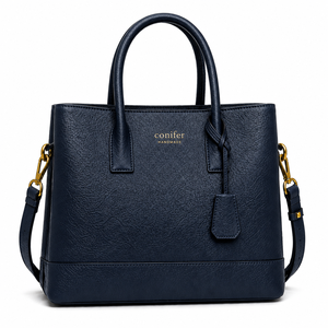 Luxury Genuine Leather Handbag Women Office Work Tote Versatile Shoulder Bag Solid Basic Color Designer Daily Carry Handbag - Product Image 1