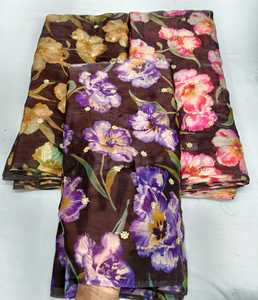 Tela de Seda Suave para Bordado, Calidad Premium, Peso Pesado, Secado Rápido, 85 GSM, 44 Pulgadas de Ancho, Diseño de Boutique - Product Image 1