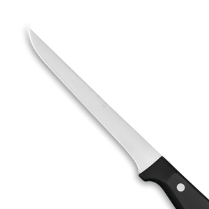 Couteaux à désosser professionnels en acier inoxydable, lame étroite incurvée et tranchante, avec manche ergonomique noir à triple rivet pour viande et volaille - Product Image 5