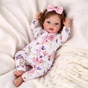 Poupées <span class=keywords><strong>reborn</strong></span> réalistes en vinyle Babeside Vead de 20 pouces, bébé fille souriante réaliste avec corps en tissu doux, pour cadeau et exposition - Product Image 2