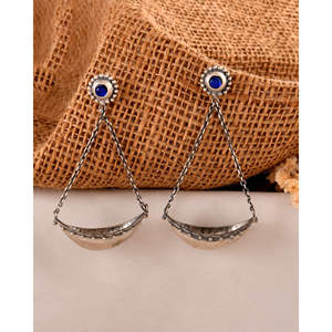 Pendientes de Plata de Moda Meera Jaipur Kanishka de la India - Product Image 3