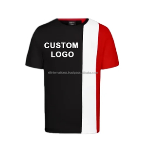 T-shirt en maille à séchage rapide pour homme, manches courtes, col rond, manches raglan, couleur unie, polyester, coupe sportive, logo personnalisé sur le devant - Product Image 3