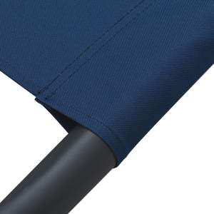 Lettino da Giardino Doppio in Acciaio Resistente con Tessuto Oxford Blu - Product Image 6