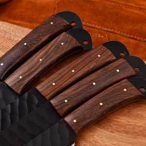Ensemble de couteaux de cuisine professionnels faits à la main THEWIZ CRAFTS, 5 pièces, manche en os, ambidextres, couteaux traditionnels en acier à haute teneur en carbone - Product Image 5