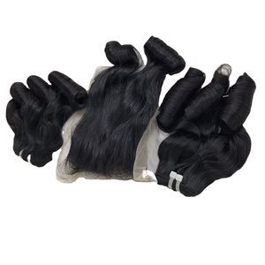 Trama al por mayor, rizado hinchable con cierre, gran stock de cabello virgen de alta calidad 100% cabello virgen, cabello crudo vietnamita - Product Image 1