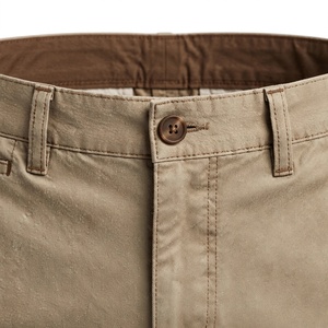 Shorts Bermuda Kaki pour Homme, Taille Mi-Haute Élastique, Imperméables, en Polyester/Coton, Style Tricoté, Couleur Unie, avec Poches - Product Image 4