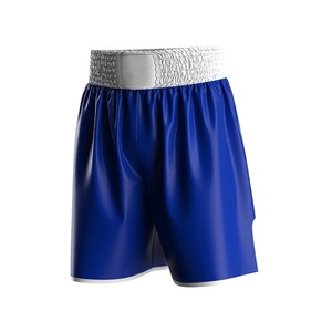 Pantalones Cortos de Boxeo Blancos con Ribete Amarillo en la Cintura, de Secado Rápido, Elásticos, de Poliéster, Unisex, para Artes Marciales, Corte Regular para Adultos, Personalizables en la Parte Delantera - Product Image 5