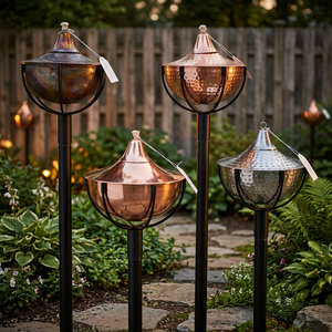 Lanterne torche Tiki décorative en métal, torche de jardin, décoration de patio extérieur pour hôtel de luxe et éclairage paysager - Product Image 4
