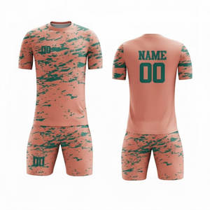 ชุดฟุตบอลคุณภาพพรีเมียม โพลีเอสเตอร์ 100% สำหรับผู้ชายและเยาวชน พร้อมกางเกง ถุงเท้า ชุดทีมแบบสั่งทำพิเศษด้วยเทคนิค Sublimation - Product Image 1