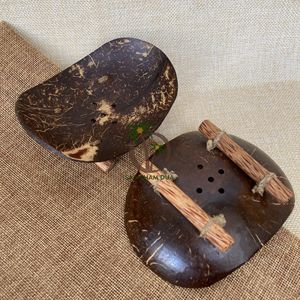 <b>Flower</b> Fish Leaf Shape Of Coconut Shell Dish/ Coconut Shell <b>Soap</b> Holder Engraved customized Logo - Product Image 5