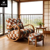 Fauteuil à bascule design, style vintage, pour appartement, maison d'hôtes, salon, balcon, fauteuil de détente individuel