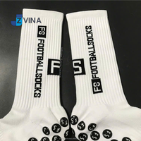 Chaussettes de football à forte adhérence, antidérapantes, longueur mi-mollet, maille respirante, durables pour l'entraînement, logo personnalisé de haute qualité disponible