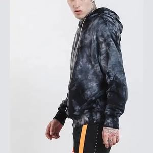 Sweat à capuche délavé pour hommes grandes tailles, 100 % coton, style décontracté, long avec motif araignée 3D cousu, collection hiver, offre ODM en gros - Product Image 4