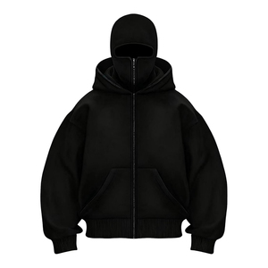 Sweat à capuche surdimensionné gris foncé délavé 100 % coton doublé, imprimé par transfert thermique, pour homme, style Ninja, vente en gros Fort Worth Sports - Product Image 4