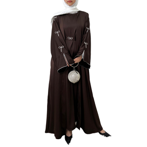 Abaya musulmane pour femmes pour l'Aïd avec robe intérieure, cardigan orné de diamants, robe Jalabiya, nouveau style, abayas de Dubaï, kaftan, design 2026 - Product Image 2