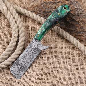 Couteau de boucher en acier 12c27 gravé à l'acide, manche en résine de qualité industrielle, couteau de rancher personnalisé OEM, couteau EDC de camping - Product Image 2