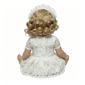Poupée bébé réaliste en vinyle sur mesure, poupée reborn réaliste, poupée reborn aux cheveux blonds bouclés - Product Image 5