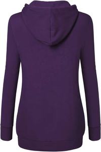 Sweat à capuche surdimensionné pour femme avec technique brodée tenue d'hiver longue longueur couleur unie sweats décontractés poches - Product Image 2