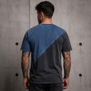 Men Casual Distressed <b>T</b> <b>Shirt</b> Lightweight Cotton Material Faded Finish Breathable Construction Comfortable Fit Everyday Street - Product Image 2