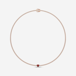 Collar de Moda con Colgante de Zafiro Sintético Corte Pera de 11.48x7.06 mm y Diamante Redondo Cultivado en Laboratorio de 7 1/3 CTW, Gema Azul de Lujo - Product Image 2