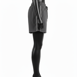 กางเกงว่ายน้ำผู้หญิง 120 GSM แห้งเร็ว ผลิตจากโพลีเอสเตอร์ผสมสแปนเด็กซ์ สีเทา ด้านข้างตัดด้วยเลเซอร์ ประดับคริสตัล โลโก้แบบรีดร้อน - Product Image 3