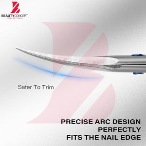 Ciseaux à cuticules ergonomiques à poignée large en acier inoxydable, coupe-précision pour une utilisation professionnelle confortable - Product Image 2