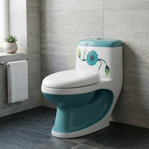 High End White Marble One Piece Toilet Automatic Deodorizing WC Ceramic Commode S <b>Trap</b> P <b>Trap</b> For Outdoor Hotel - Product Image 5